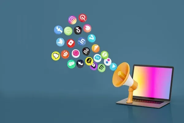 Digital marketing analytics and growth illustration